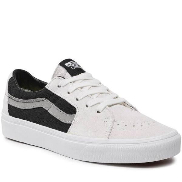 Vans - Unisex Sk8 Low Two Tone Sneakers in White & Black