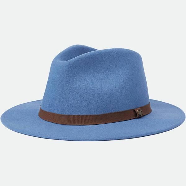 Brixton Hats Messer Packable Wool Felt Fedora Hat - Washed Navy