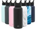 Simple Modern 32 oz Summit Water Bottle With Straw Lid - Gifts For Men & Women Hydro Vacuum Insulated Tumbler Flask Double Wall Liter - 18/8