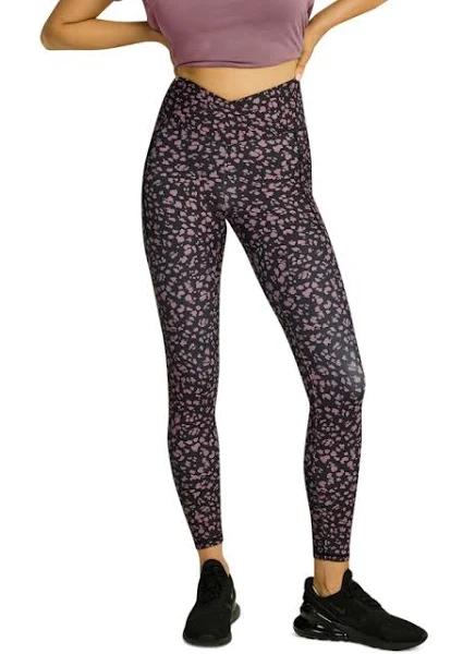 Rockwear Cross Front Pocket Full Length Tights Black Abstract 6