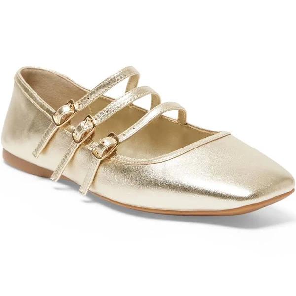 Sandler Millie Flat Shoes in Gold Metallic Gold 36