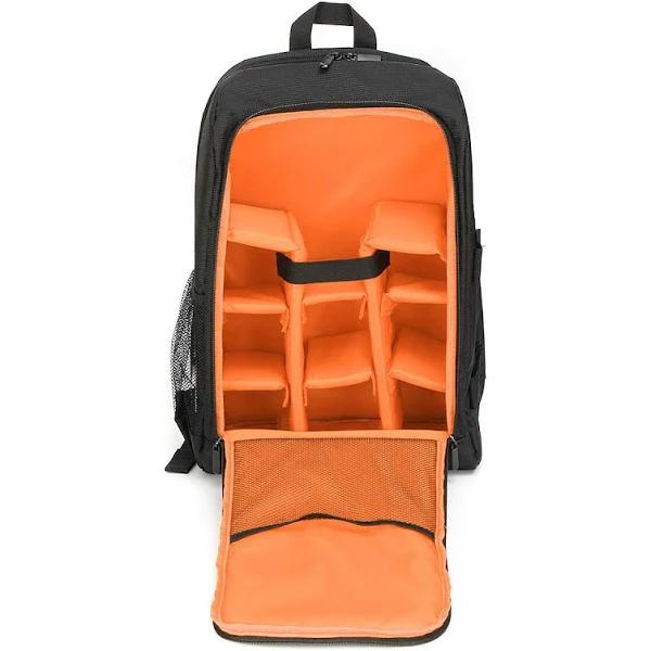 Waterproof Theftproof Large Camera Backpack Bag Case for DSLR Camera Lens Orange