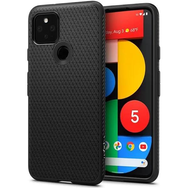 Google Pixel 5 Case, Genuine SPIGEN Liquid Air Armor Shockproof Soft Cover for Google - Black