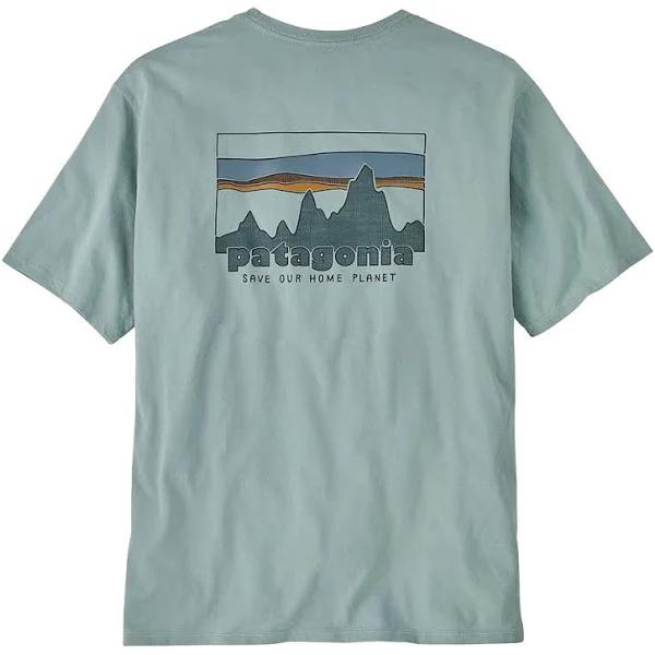 Patagonia 73 Skyline Organic T-Shirt - Thermal Blue - XS - Men