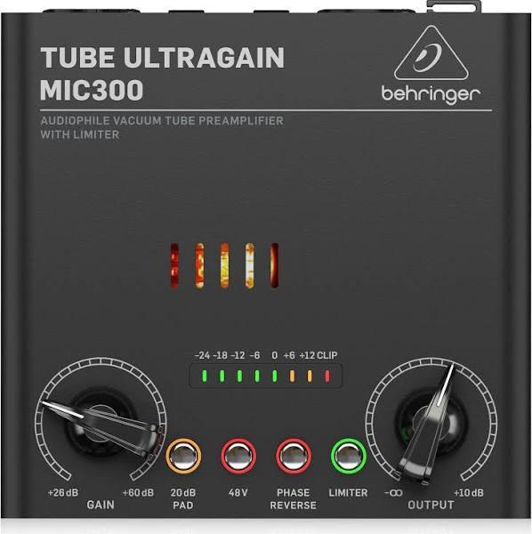 Behringer MIC300 Tube Ultragain Vacuum Tube Preamp With Limiter