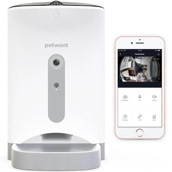 Petwant F1-C Smart Automatic Pet Feeder Smartphone App Camera