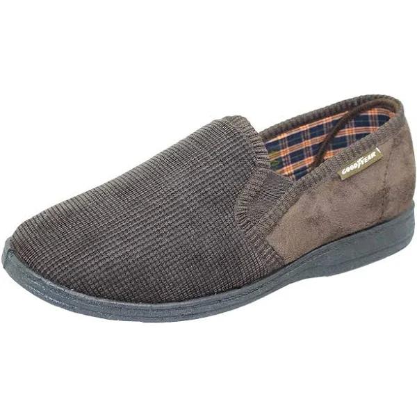 Goodyear Mens Mallory Slippers Brown 8 UK Mixed Mens Slippers