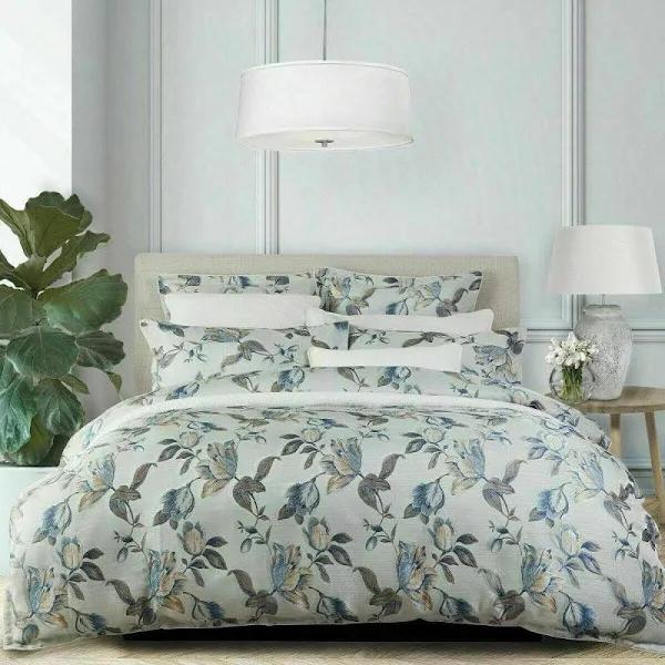 Giselle Blue Quilt Cover Set - King