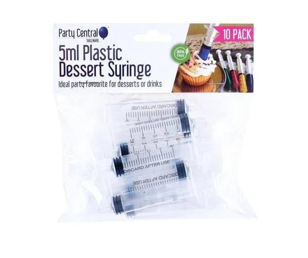 10pk Plastic Syringes Dessert Shot Cake Cocktail Party Shooter Craft Party 5ml