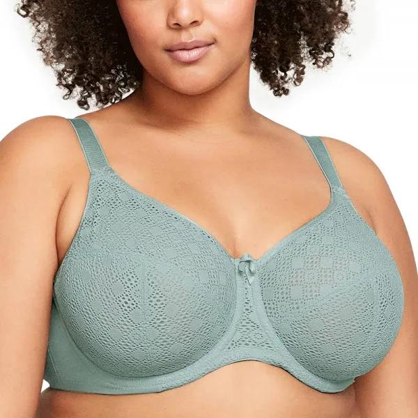 Glamorise Lace Comfort Wonderwire Bra - Jade - 16E Jade