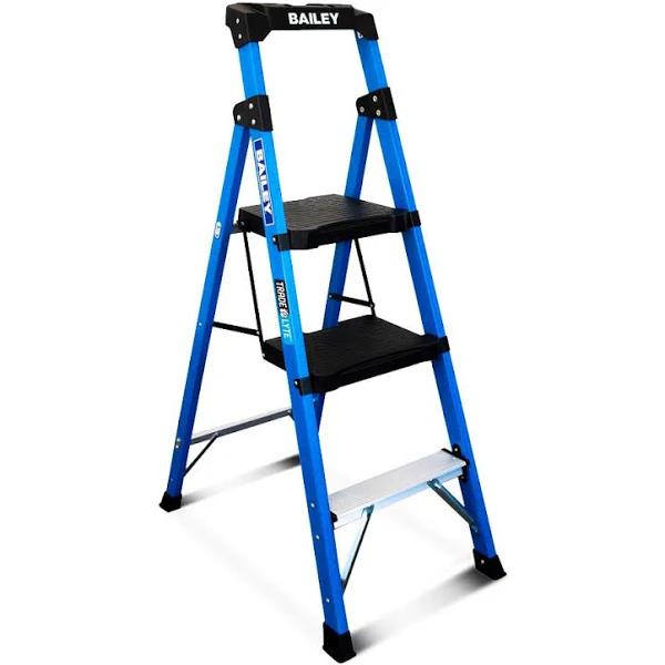 Bailey FS14042 3 Step 135kg Fibreglass Industrial Twin Platform Stepladder