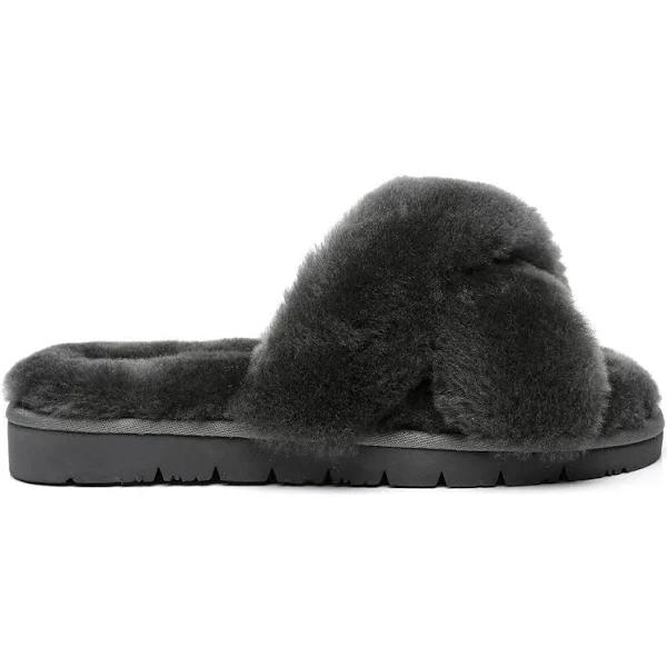 UGG Australian Shepherd Leanna Women Fluffy Crossover Slides