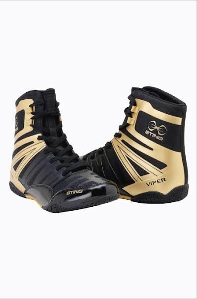 Sting Viper Boxing Shoes Black/Gold / 6US