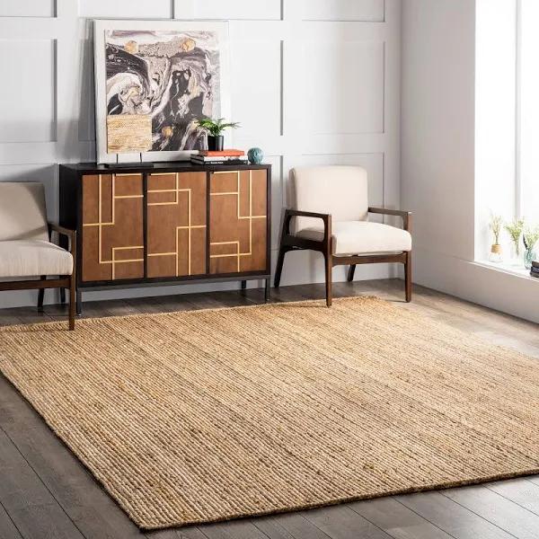 NULOOM Rigo Hand Woven Jute Rug, 2' 3" x 4', Natural