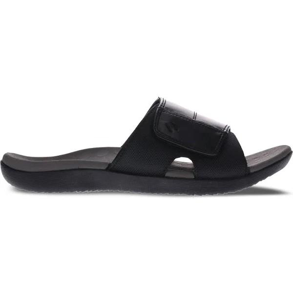 Scholl Orthaheel Cable Mens Comfortable Supportive Adjustable Slides Black 13 AUS