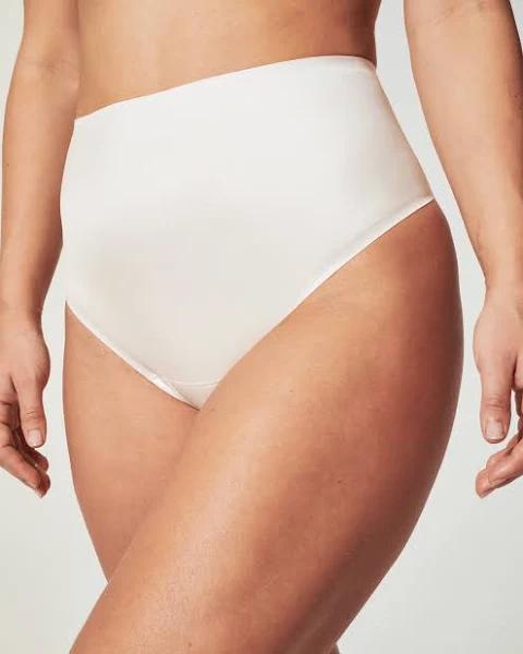 Spanx Shaping Satin-Thong in Linen, Size XL