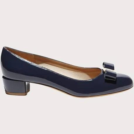 Salvatore Ferragamo - Vara Leather Pumps - Woman - Size 7 - Blue