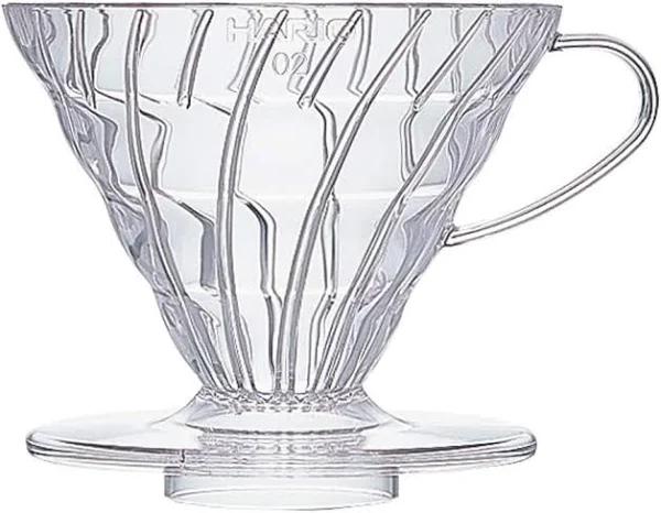 Hario V60 Plastic Coffee Dripper, Size 02, Clear