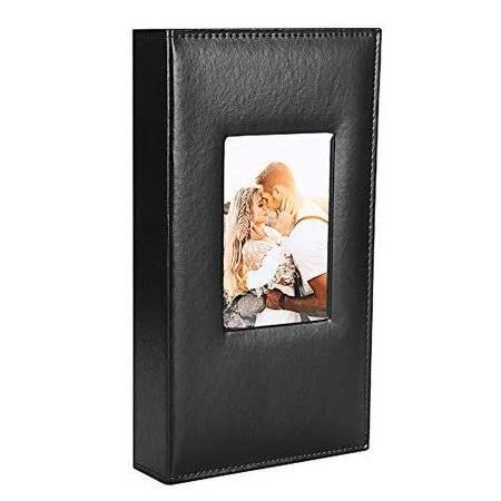 Vienrose Photo Album 4x6 300 Photos Leather Cover Extra Large Capacity Picture Book with Pockets For Wedding Family Anniversary Baby Black 300 Pockets