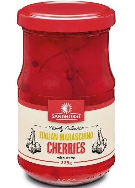 Sandhurst Italian Maraschino Cherries, 225 G