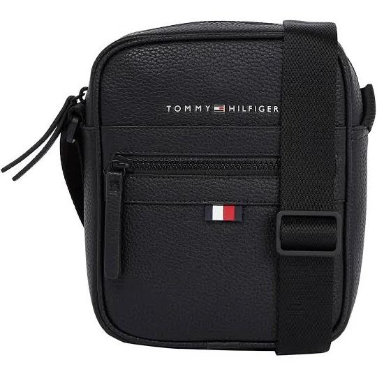 Tommy Hilfiger Men's Essential Mini Reporter Bag, Black, One Size