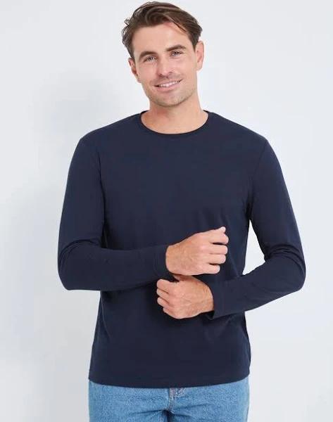 Rivers Long Sleeve Basic Crew Tee - Size 3XL - Mens - Navy