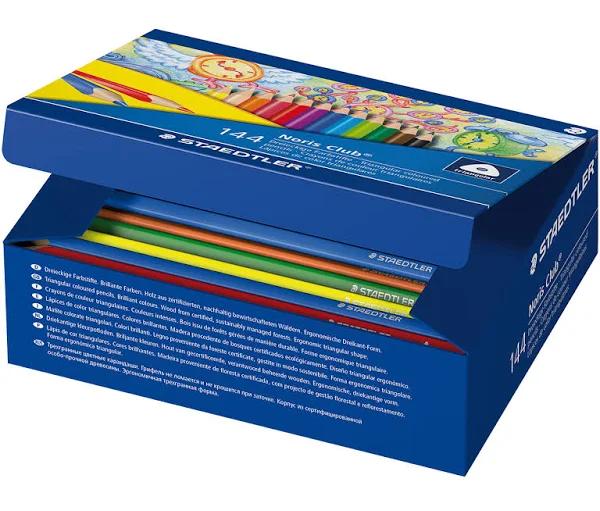 Staedtler Noris Club Triangular Coloured Pencils Class Pack 144