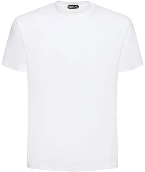 Tom Ford | Men Cotton Blend Crewneck T-Shirt White 48