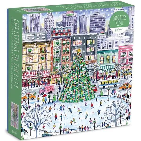 Michael Storrings Christmas in The City 1000 Piece Puzzle by Galison