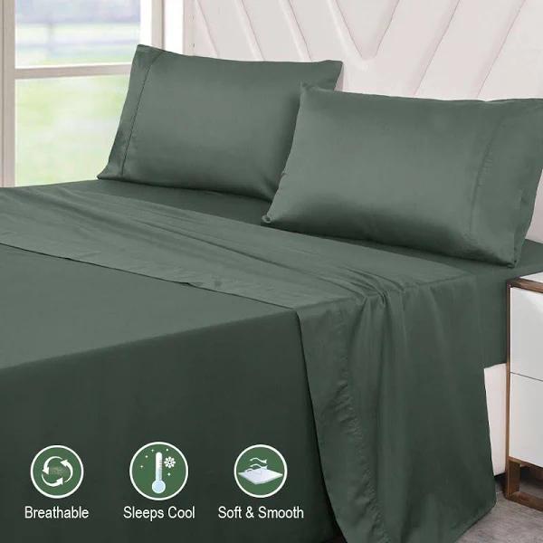 Tencel Sheet Set Olive - Double - AfterPay & zipPay Available