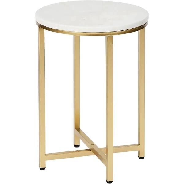 Cooper & Co Marble Ali Side Table Gold