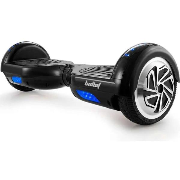 Bullet Gen III Hoverboard Scooter 6.5" Wheels, Colour Led Lighting, Carry Bag, Black