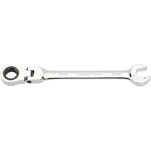 Draper Metric Combination Spanner with Flexi Head & Double Ratcheting 12mm |6857