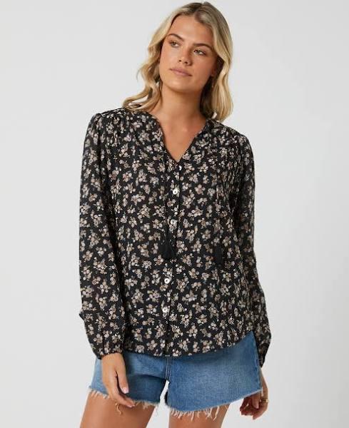 All About Eve - Maya Floral Shirt Black 12