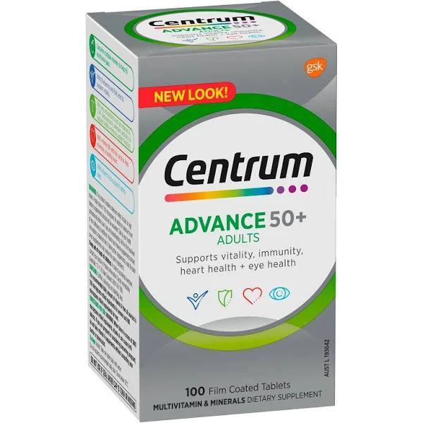 Centrum Advance Adults 50+ 100 Tablets