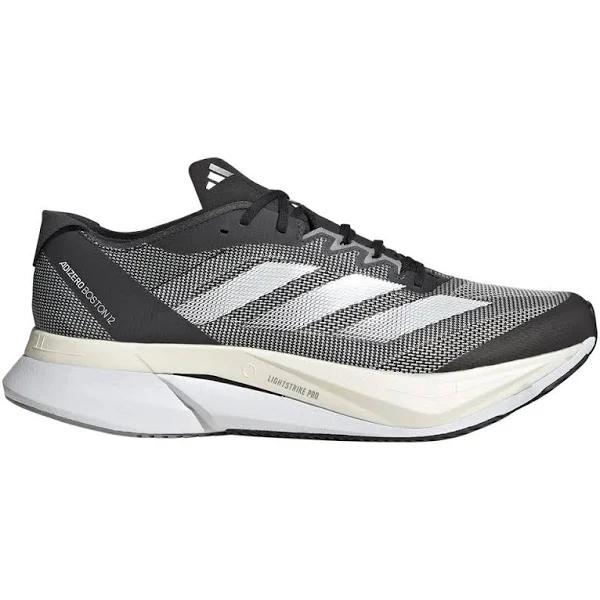 Mens Adidas Adizero Boston 12 Black / White / Carbon / US 11