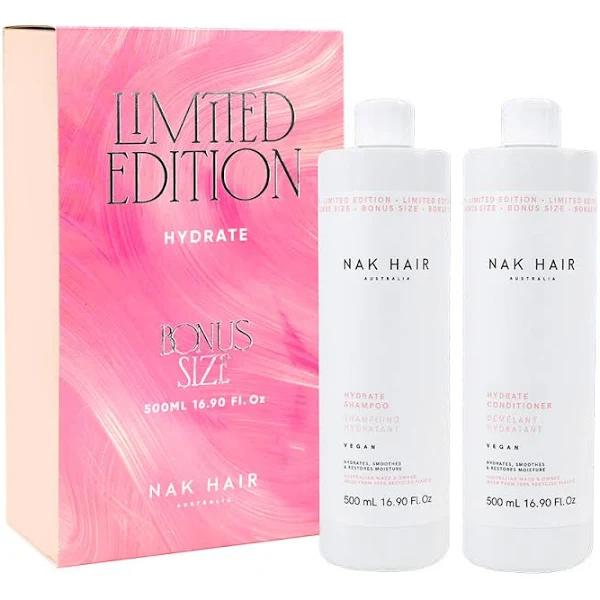 NAK Hair Hydrate Shampoo & Conditioner 500ml Duo Pack