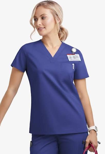 UA Butter-Soft Stretch One Pocket Scrub Top - XS - Galaxy