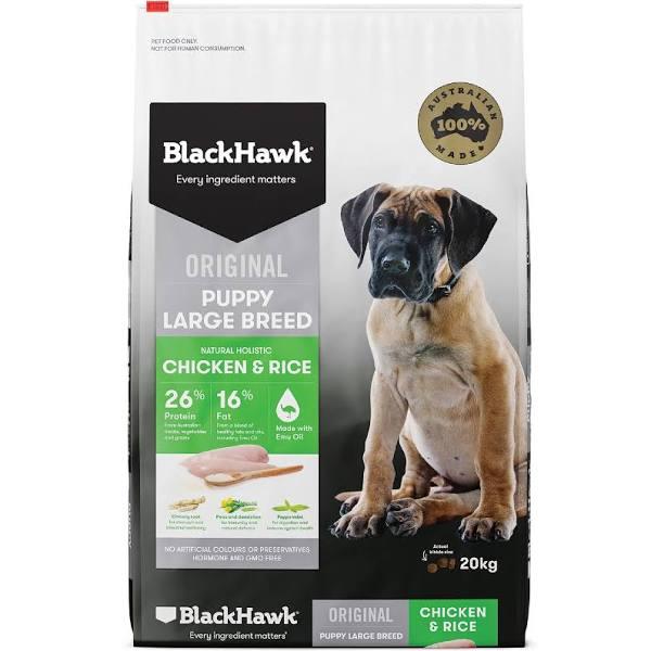 Black Hawk Dog Food Puppy Large Breed Chicken & Rice 20kg