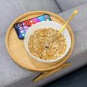 Side Tables Natural Bamboo Sofa Armrest Clip-on Tray, Ideal For Remote/Drinks/Phone