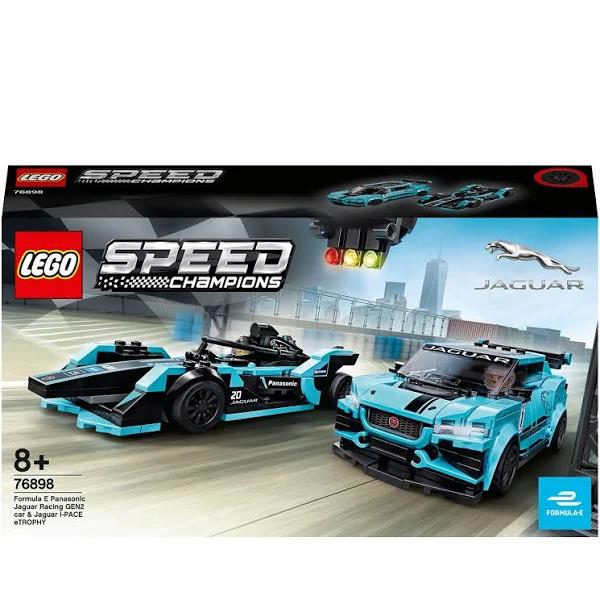 LEGO 76898 Formula E Panasonic Jaguar Racing Gen2 Car & Jaguar I-pace eTROPHY - Speed Champions