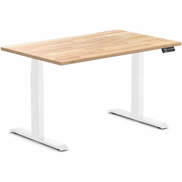 Desky Dual Rubberwood Sit Stand Desk