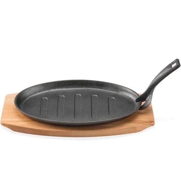 Pyrocast Oval Sizzle Plate With Tray | Pyrolux