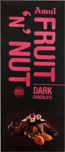 Amul Dark Chocolate Bar Fruit N Nut, 150 G