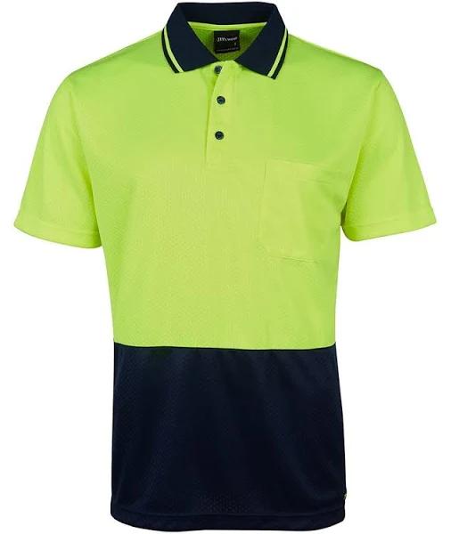 JB's HV 4602.1 Jacquard Non Cuff Polo - 6HJNC, 4XL / Lime/Navy