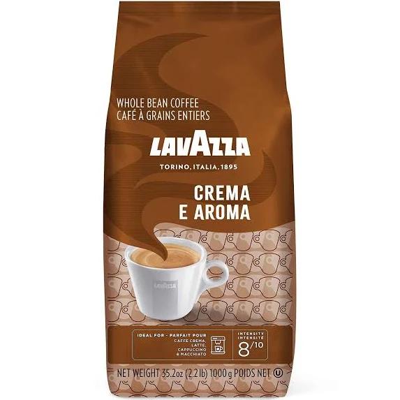 Lavazza Crema E Aroma Whole Bean Coffee Blend, Medium Roast, 2.2-Pound