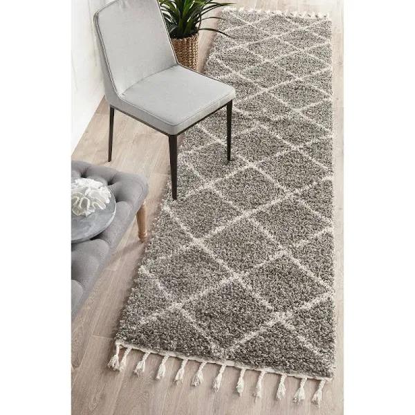 Saffron 22 Silver Runner Rug 200 x 80cm