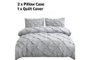 Giselle Bedding Super King Size Quilt Cover Set - Grey