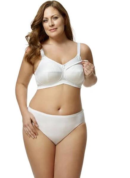 Elila 1613 Cotton Cup Wireless Soft Cup Nursing Bra (White 38L)