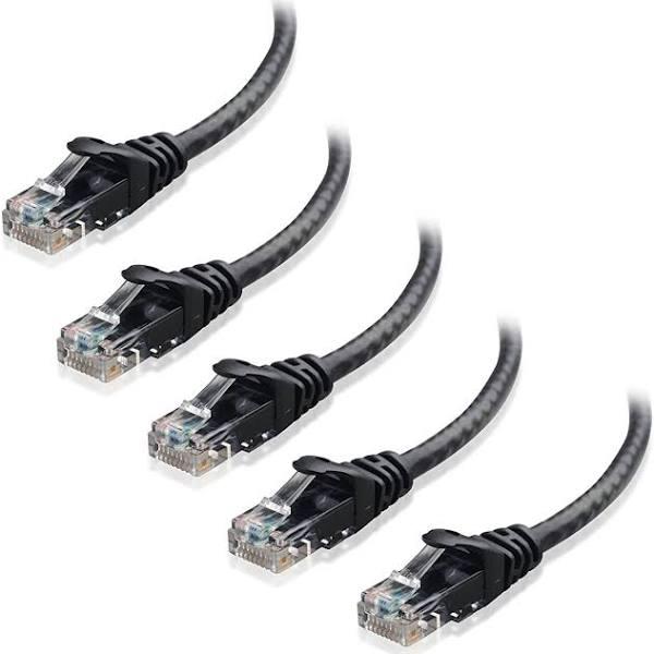 Cable Matters 5-Pack, Cat6 Snagless Ethernet Patch Cable in Black 10